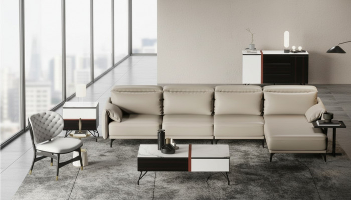 Designer leather sofa corner sofa upholstery corner couch seat L-shaped set new sofa