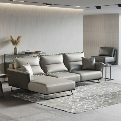 Designer leather sofa corner sofa upholstered corner couch seat L-shaped suite sofa
