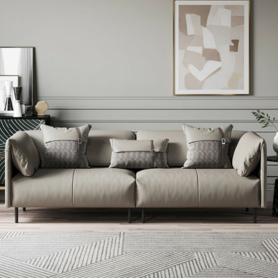 Design Italian furniture big XXL 3-seater couch leather sofa couches luxury
