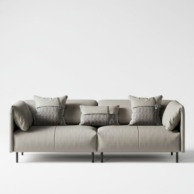 Design Italian furniture big XXL 3-seater couch leather sofa couches luxury