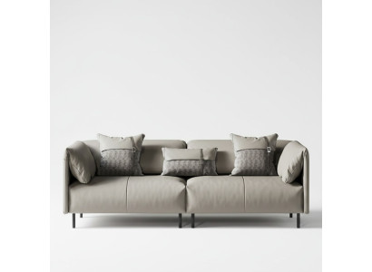 Design Italian furniture big XXL 3-seater couch leather sofa couches luxury