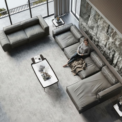 Corner sofa couch upholstery living landscape corner sofas set L shape gray