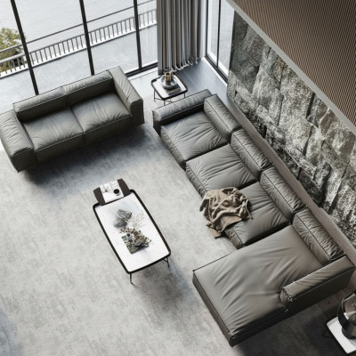 Corner sofa couch upholstery living landscape corner sofas set L shape gray