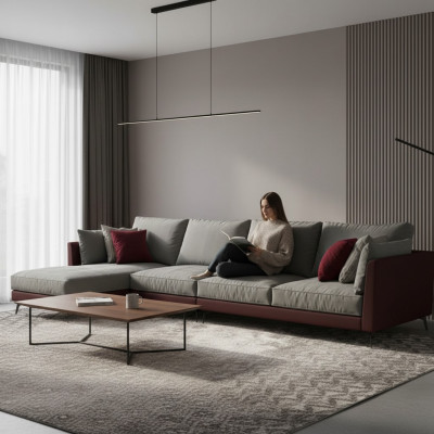 Corner sectional L-shaped living area sofa upholstered suite fabric sofas furniture