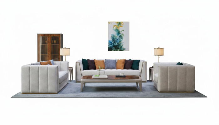 Sofa set 3+2+1 Seater Classic Living Room Landscape Decor Sofas Couches