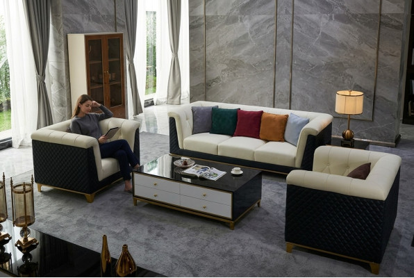 Leather sofa set couch designs modern sofa 3+2+1