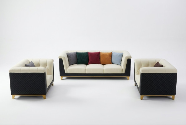 Leather sofa set couch designs modern sofa 3+2+1