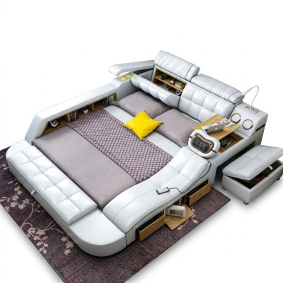 Bed Multifunction - Safe - Heating Lounger - USB - Sound Double Beds