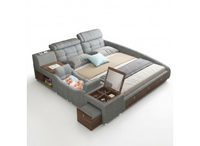 Leather Bed Beds Upholstery Double Multifunction 180x200 Leather Bed Frame Design