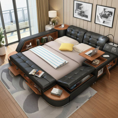 Multifunction bed beds double bed decor double bed upholstered bed bedroom