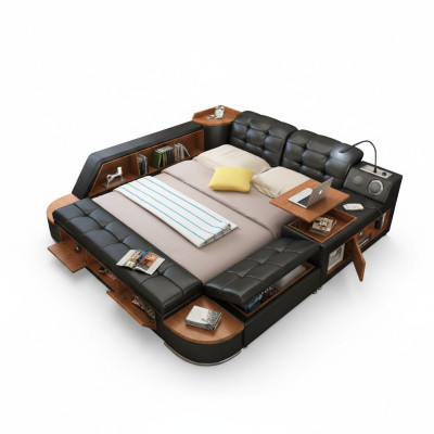 Multifunction bed beds double bed decor double bed upholstered bed bedroom