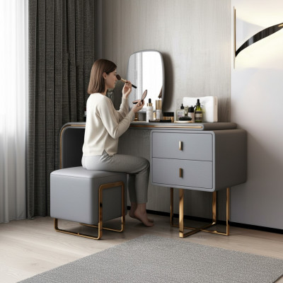 Classic vanity. Mirror luxury console chest of drawers bedroom