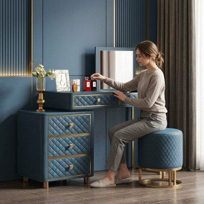 Console dressing table vanity table mirror dresser tables hairdresser 2-piece set.