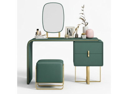 Dressing table with mirror luxury console dresser bedroom new 2-piece set