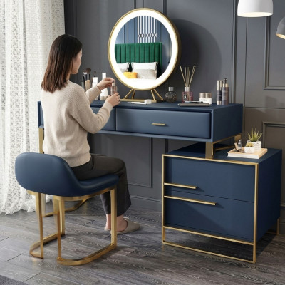 Dressing table mirror stool complete set dresser bedroom