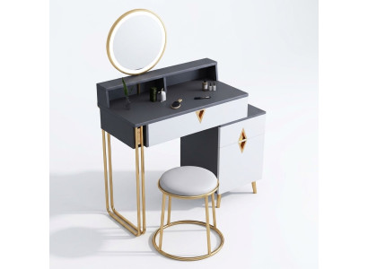 Dressing table desk bedroom stool mirror young modern style