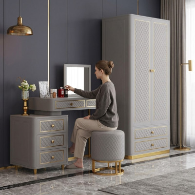 Dressing table console makeup tables table consoles metal mirror