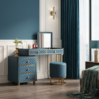 Makeup table, dressing table, cosmetic table, stool, mirror, nightstands