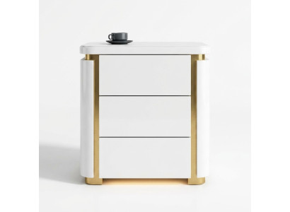 Design nightstand table. Console metal gloss tables consoles bedroom.
