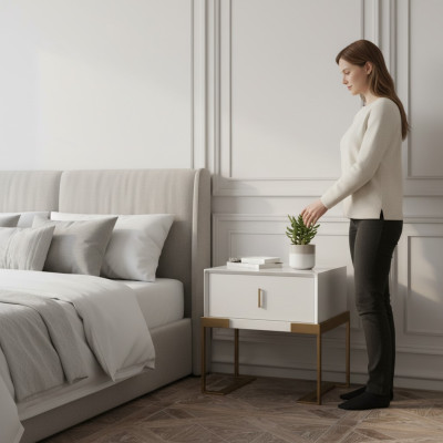 Bedside table. Nightstand. Side cabinet. Chest of drawers. Small nightstand.