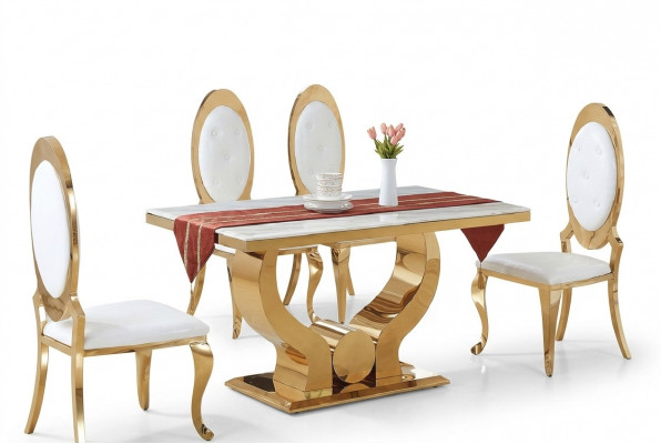 Dining table, dining room set, dining group, classic table 5-piece set, chair, new.