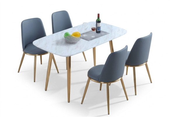 Complete set dining table + 4 chairs dining room set dining group table 5-piece