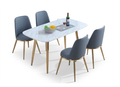 Complete set dining table + 4 chairs dining room set dining group table 5-piece