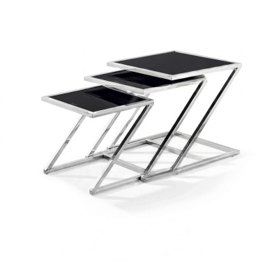 Set of 3 Coffee Tables Design Side Table Living Room Table