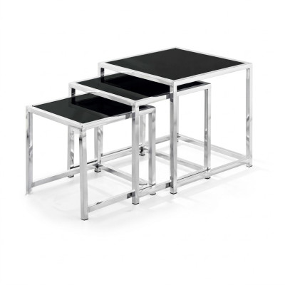 Set of 3x Coffee Table Side Table Designer Living Room Table Tables