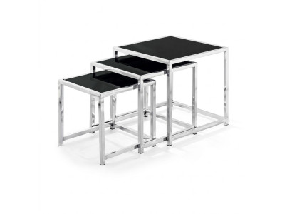 Set of 3x Coffee Table Side Table Designer Living Room Table Tables