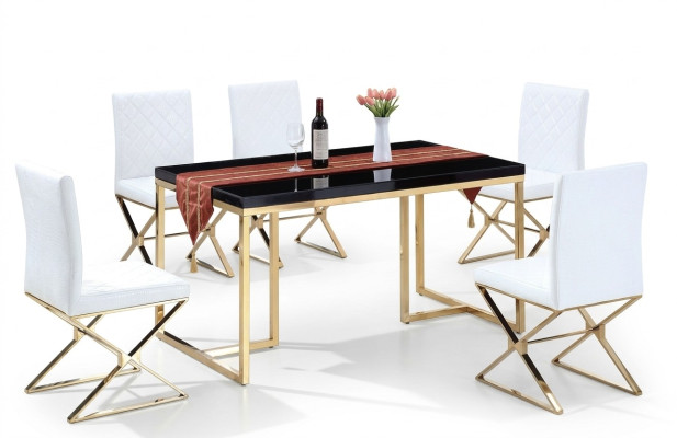 Dining table with 4 chairs dining room set complete set dining group table 5-piece