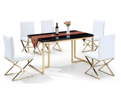 Dining table with 4 chairs dining room set complete set dining group table 5-piece