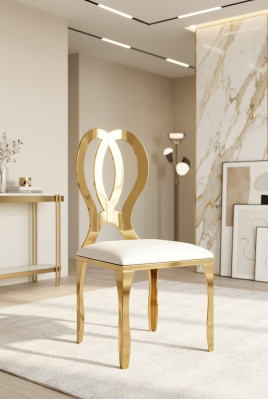 Solid Stainless Steel Upholstered Textile Chair Dining Table Design Dining Room Chairs
