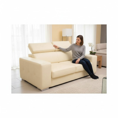 Two-seater Sofa New Modern Sofa Beige 2-seater Couches Sofas Furniture Lounge Wood