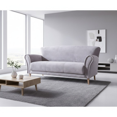Three-seater fabric couch sofa purple textile couches sofas upholstery suite luxury new