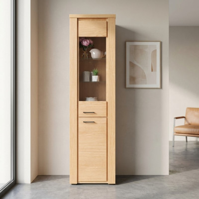 Display beech sideboard wooden single display cabinet glass cabinet cupboards cabinet furniture