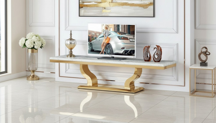 Modern sideboard TV shelf stainless steel dresser board new consoles