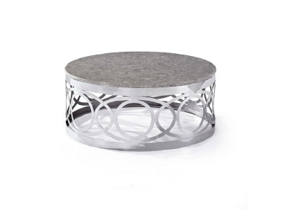 Round luxury designer coffee table sofa living room table side stainless steel
