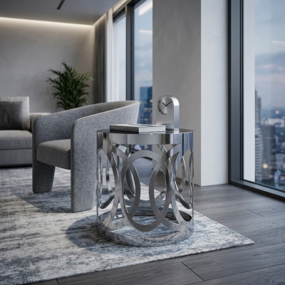 Side Table Round Table Coffee Table Sofa Metal Living Room Round