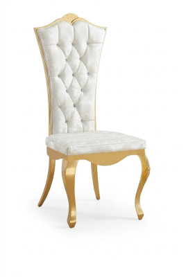 Luxury armchair chairs design furniture dining room stainless steel white stainless steel