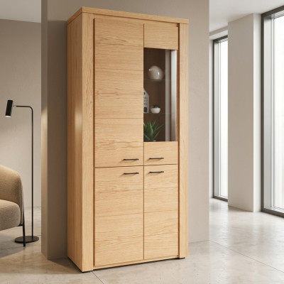 Display cabinet sideboard cupboard chest wood furniture style living room collection display cabinets