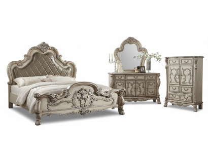 Mirror Dresser Bedroom Wood Set Furniture Classic Dressers 2-piece Sideboard
