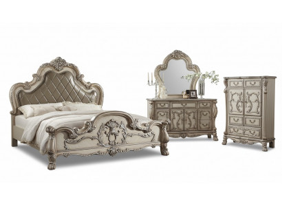 Mirror Dresser Bedroom Wood Set Furniture Classic Dressers 2-piece Sideboard