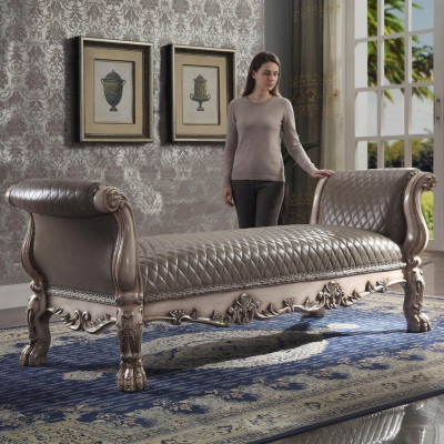 Stool Sofa Pouf Upholstery Side Stool Footstool Ottoman Seat Bench Baroque New
