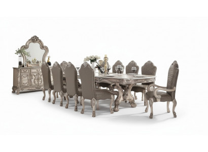 Group of armchairs wood 10x chair set dining room upholstered chairs armchair chair baroque