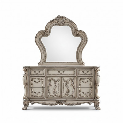 Sideboard Silver Baroque Wood Style Classic Italian Furniture Design Dresser New