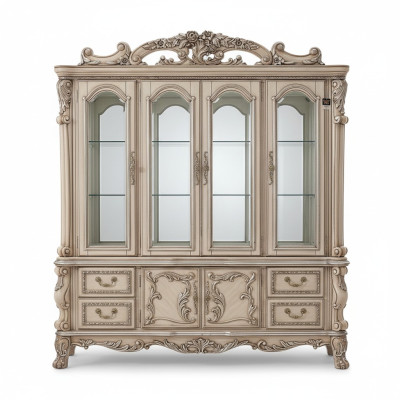 Classic design showcase glass cabinet display cupboard shelf Baroque