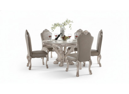 Dining room chair armchair set 6x chair without armrests luxury armchair baroque chairs