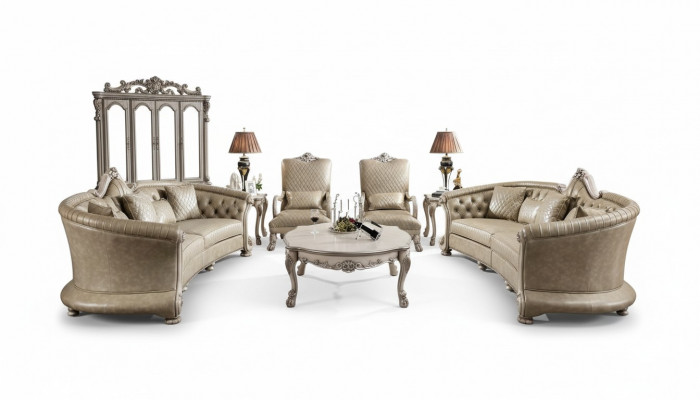 Sofa set coffee table side table living room suite sofa upholstery 5-piece set new