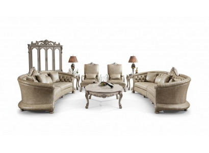 Sofa set coffee table side table living room suite sofa upholstery 5-piece set new